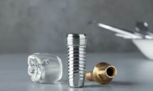 Dental implant's parts- implant fixture, abutment, and prosthetic crown