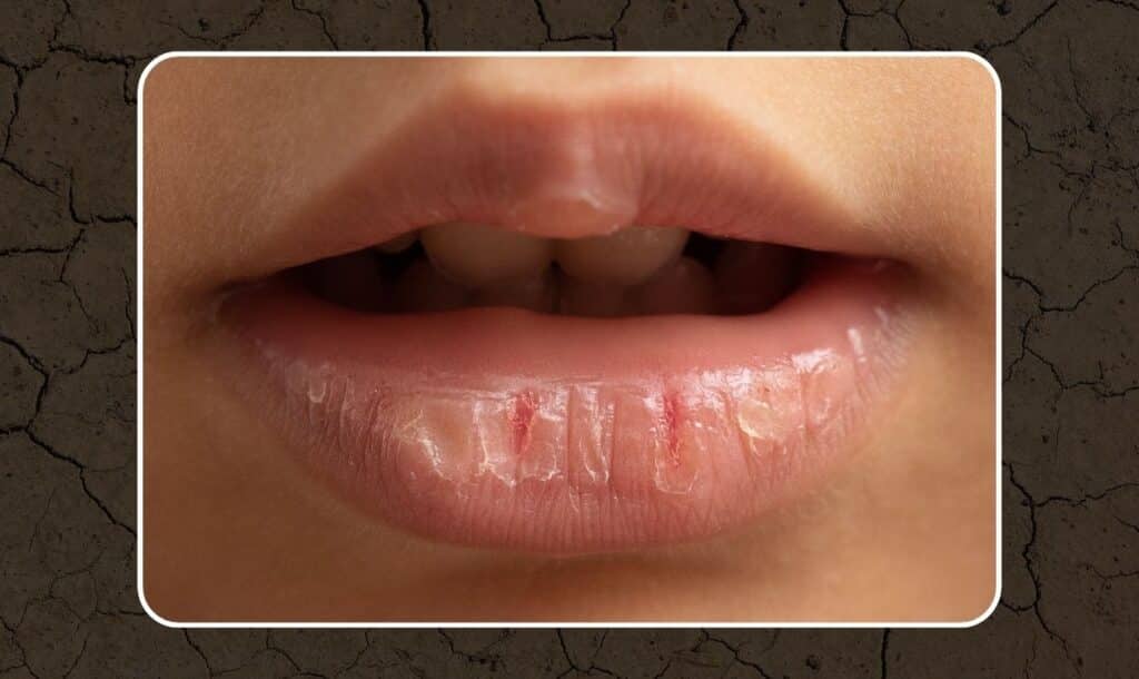 Dry lips and dry mouth